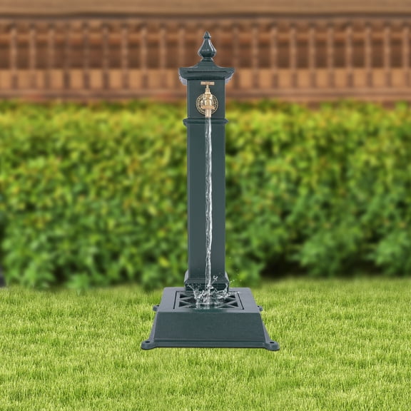 Retro Decoration Garden Cast Iron Water Column with Faucet Outdoor Freestanding