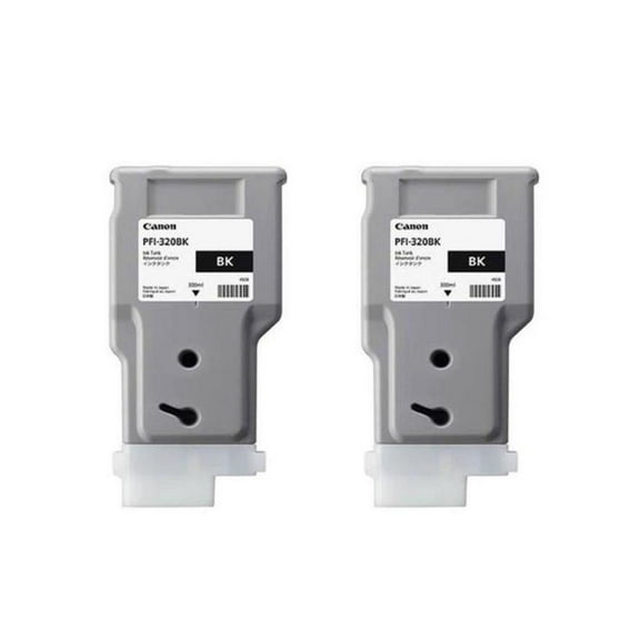 Canon PFI-320 Pigment Ink Tank (Black, 2-Pack) in Retail Packaging