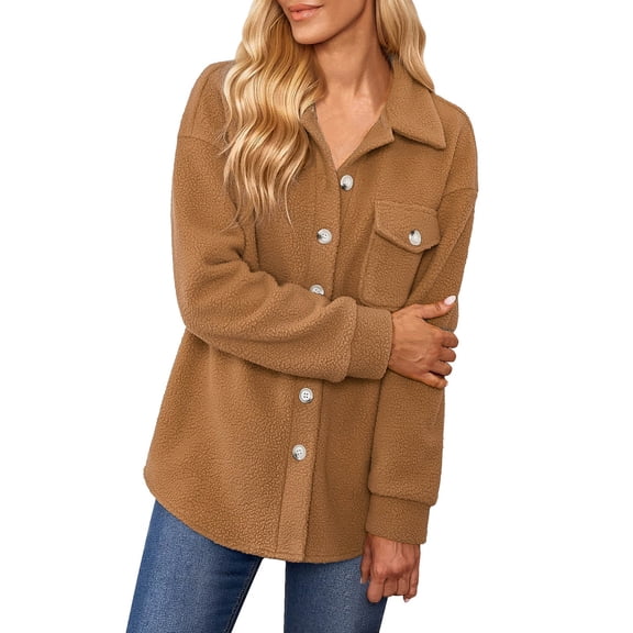 Vedolay Women Blazer Suit Jacket Long Sleeve Cardigan Blouse Khaki,L