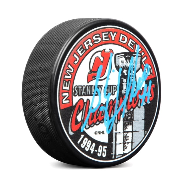 Stephane Richer Signed New Jersey Devils 1995 Stanley Cup Champions Puck