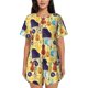 thumbnail image 1 of Balery Musical Instruments Conjunto de Pijama para Mujer con Estampado, Dos Piezas de Manga Corta y Shorts, Ropa de Dormir Suave con Cuello Redondo y Bolsillos-Medium, 1 of 6