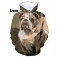 thumbnail image 5 of Sudadera con capucha informal de moda para hombre, sudadera con estampado 3D de bulldog, sudadera holgada de talla grande para primavera y otoño, 5 of 5