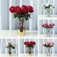thumbnail image 2 of Farfi Single Branch Artificial Flower Realistic No Watering Non-fading Photo Props Ins Style Real Touch Imitation Rose for Wedding (Light Pink), 2 of 13