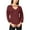 Cabernet, variant on Womens Bubble Sleeve Keyhole Casual Top
