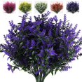thumbnail image 2 of Oreja de hoja artificial de 7 tenedores de 35 cm, lavanda, decoración para el hogar, proyecto de flor de oreja de trigo, flor artificial para decoración al aire libre, 2 of 5