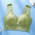 thumbnail image 5 of Loopsun Womens Bras Plus Size, Bras for Women, Women's Solid Back Buckle Lace Underwear Thin Daily Bra Green XL, 5 of 5