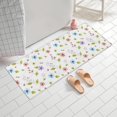 thumbnail image 2 of Pioneer Flower Floral Print Pattern Bathroom Rugs Mat, Non Slip Microfiber Bathroom Rug with Rubber Backing, Soft Mats for Bathroom Floor Tub Shower, 24"x60", 2 of 5