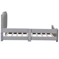 thumbnail image 6 of Classic Stripe Upholstered Twin Daybed with Scalloped Headboard in Gray, 6 of 10