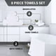 thumbnail image 3 of Juego de toallas Cosy Family de microfibra de 8 piezas para baño, color blanco, 3 of 7