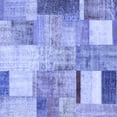 thumbnail image 1 of Ahgly Company Machine Washable Indoor Square Patchwork Blue Transitional Area Rugs, 8' Square, 1 of 4