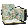 thumbnail image 3 of FOR U DESIGNS Hummingbird Flower Bible Cover for Women Soft Bible Case with Shoulder Strap Leather Bible Bags Organizer Size 2X-Large Portable Bible Case Bag Book Carrying Case, 3 of 7