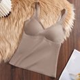 thumbnail image 4 of Goodeals Sleeveless Thermal Tank Tops Women Slim Fit V Neck Camisole Warm High Stretch Base Layer Cami Vest Underwear Top(Khaki,L), 4 of 7