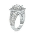 thumbnail image 2 of Blue Jewel 1.9 Ct Halo Engagement Ring for Women - Lab Grown Princess Cut Diamond - 14K White Gold Plated Band - Stunning Prong Set Ring for Proposals, Weddings, and Special Occasions - Gift for Her, 2 of 2
