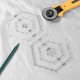thumbnail image 1 of Regla De Retazos Plantillas de edredón hecho a mano, regla de mosaico acrílico, herramienta de dibujo de edredón DIY (D, 1 of 6