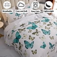 thumbnail image 2 of Butterfly Quilt Set King Size - Lightweight Soft Bedspread for Bedroom Farmhouse Decor - Includes Quilt and Shams, 2 of 8