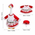 thumbnail image 4 of Porch Goose christmas Outfits,Festive 19 Inch Lawn Goose Costume, Christmas Maid Clothing Set for Front Porch Patio Yard Garden Holiday Display, 4 of 7
