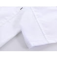 thumbnail image 4 of Mens Beach Shirts Men's Hotel Chefs Short Sleeve Solid Color Buttons Chefs Shirt Jacket Mens Shirt White XXL, 4 of 5