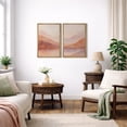 thumbnail image 5 of Framed Canvas Print Abstract Landscape Wall Art Set of 2 Pink Modern Decorative for Living Room Bedroom - 24"x36"x2 NATURAL, 5 of 8