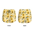 thumbnail image 5 of Picia Striped Sunflower Daisy Pattern Women's 2 in 1 Athletic Running Shorts High Waisted Workout Casual Gym Sweat Shorts with Comfy Liner Zipper Pockets-Small, 5 of 9