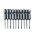 thumbnail image 1 of Graflsoa 10-Piece S2 Alloy Steel Slotted Screwdriver Bit Set, 50mm Length, Magnetic Tip, High Torque Impact Resistant, 1/4 Inch Drive, Blue Color, SL2 Size, 1 of 6