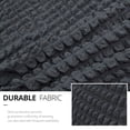 thumbnail image 5 of NIcEEc Funda de sofá Gris Oscuro Funda de sofá 1 Pieza Funda de sofá fácil de Instalar Protector de Muebles Duradero Universal de Alta Estiramiento con Falda Estilo campestre (3 plazas Gris Oscuro), 5 of 5