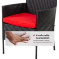 thumbnail image 3 of FDW 4 Pieces Outdoor Patio Furniture Sets Rattan Chair Wicker,Red, 3 of 7