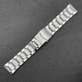 thumbnail image 4 of Stainless Steel Watch Strap Wrist Bracelet Silver Color Metal Watchband With Folding Clasp For Men Women 202224mm, 4 of 5