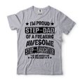 thumbnail image 5 of I'm Proud Step Dad OF A Freaking Awesome Step Daughter Shirt Father's Day Step Dad Bonus Dad Shirt (Large Military Green), 5 of 6