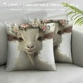 thumbnail image 3 of Nawypu Farm Animals Nursery Decor Goat Farm Horse Pillow Cases, Gorgeous Throw Pillow Case with Invisible Zipper Couch Pillow Cases for Home, Chair, 3 of 5