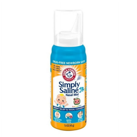 Arm & Hammer Simply Saline Baby Nasal Saline Mist, 1.5 FL OZ (Pack of 4)