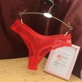 thumbnail image 3 of HUPOM Women'S Underwear Funny Underwear For Women Low waist Elastic Waist Solid Briefs Red One Size, 3 of 4