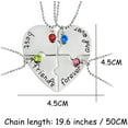 thumbnail image 3 of Rush Best Friends Forever and Ever Necklace with Crystal Broken Heart Charm Pendant Set Friendship Necklace S3240, 3 of 5