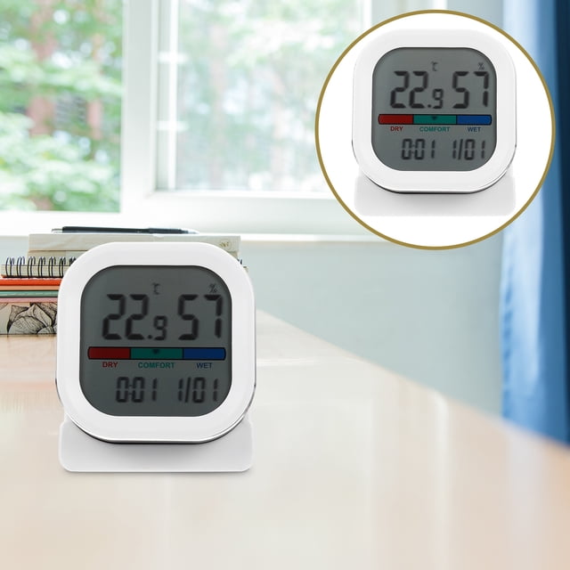 GOOHOCHY Thermometers for Home Hygrometer White Compact 1Set