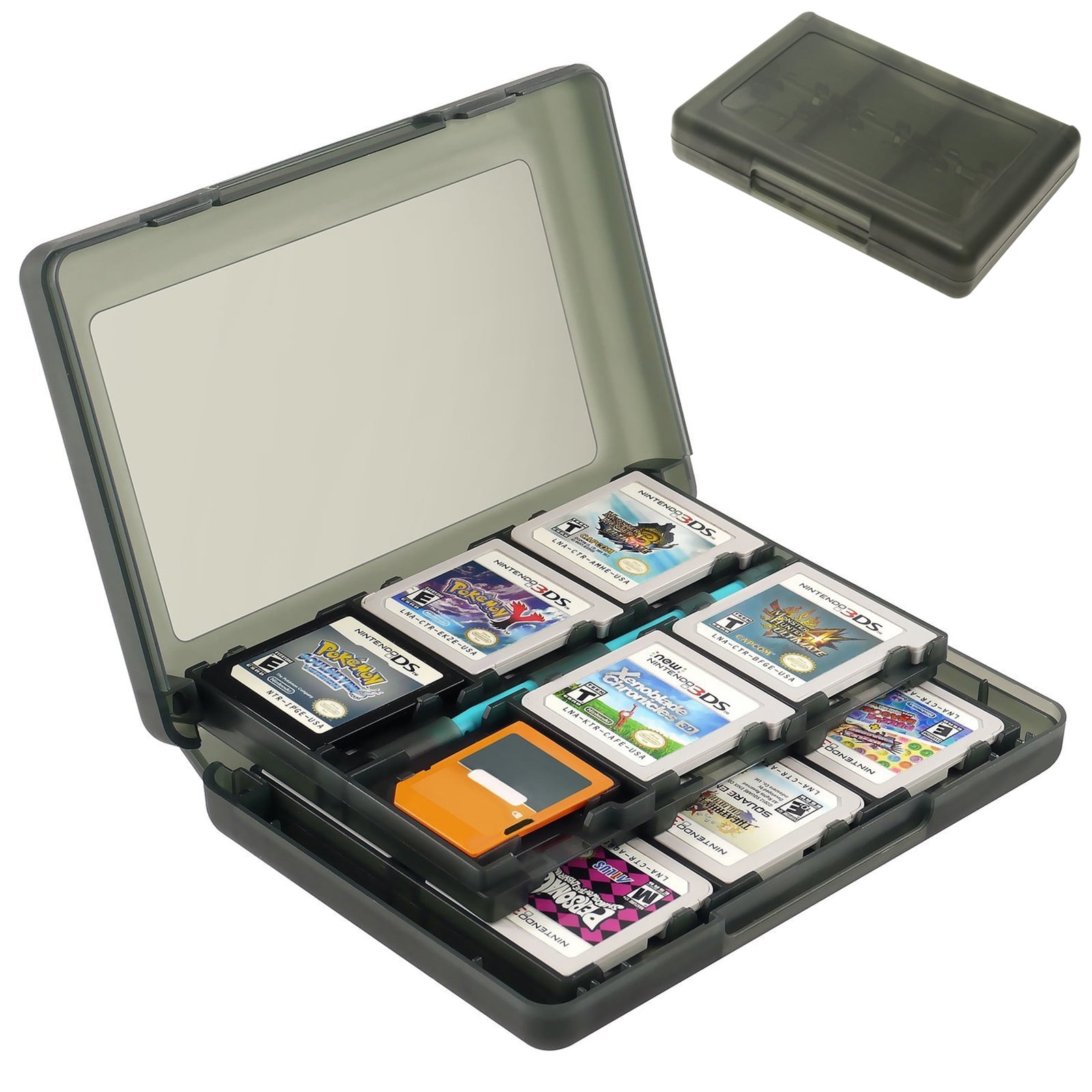 TSV 28 in 1 Game Card Case Holder Fit for New 3DS / 3DS / Dsi / Dsi XL / Dsi LL/ DS / DS Lite, Game Card Carrying Case, TF