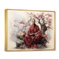 thumbnail image 2 of Designart "Sacred Scriptures Red Beige Wisdom II" Spiritual Floater Framed Canvas Print, 2 of 7