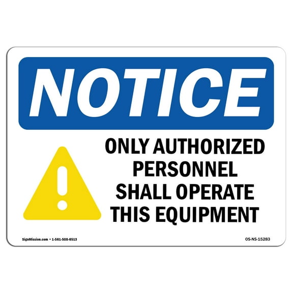 SignMission OS-NS-A-1824-V-11950 18 x 24 in. OSHA Notice Sign - Employee Entrance Only Visitors