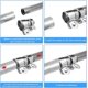 thumbnail image 3 of Exhaust Clamp 50mm Universal Double Stainless Steel Muffler Pipe Band for 2 Inch Automotive ID Tube, 3 of 4