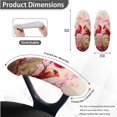 thumbnail image 6 of FKELYI Cherry Floral Cardinal Bird Print 4 Pcs Set Office Chair Slipcover Anti-Dust Swivel Boss Chair Protector Covers Soft Breathable Armchair Cover for Home Office Decoration, 6 of 7