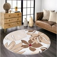 thumbnail image 2 of MDA Home Glamour Brown/Gray/Red Polypropylene Area Rug - 8'1" Round, 2 of 3