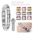 thumbnail image 2 of Pulsera modular de estilo italiano con expresión de dibujos animados y cadena de montaje personalizada., 2 of 7