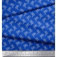 thumbnail image 3 of Soimoi Blue Cotton Voile Fabric Dots & Palm Tree Fabric Prints By Yard 42 Inch Wide, 3 of 3