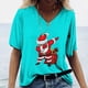 thumbnail image 1 of Camisetas con estampado 3d de Navidad para mujer, camiseta de marca de manga corta para mujer, camiseta de gran tamaño, ropa divertida de Navidad 2022, 1 of 4