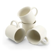 White Coffee Mugs Set of 4, 12 Ounce Coffee Mugs with Handles, Ceramic Coffee Cups, Porcelain Mugs Sets for Coffee, Tea, Hot Cocoa, Milk, Microwave and Dishwasher Safe