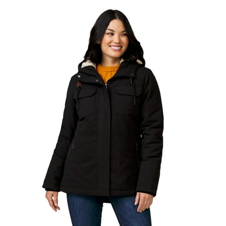 Free Country Women s Cascade Canvas Riva II Jacket Black L