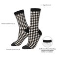 thumbnail image 4 of Rateoe Black and white houndstooth for Women Casual Calf Socks - Cute Crew Socks - Thin Soft Above Ankle Socks Size 5-11, 4 of 6