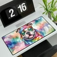 thumbnail image 3 of Hippie Bulldog Portrait Watercolor Tie-Dye Vintage Styles Desk Mat Full Keyboard Mouse Pad Dog Lover Gifts Idea Large Mousepad - 00014, 3 of 5