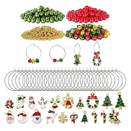 

NUOLUX 1 Set Christmas Wine Tags Exquisite Wine Glass Rings Label Rings Ornaments