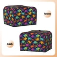 thumbnail image 2 of KLL Colorful Dinosaur Print 4 Slice Toaster Dust Covers Kitchen Small Appliance Cover with 2 Pockets,Can hold Jam Spreader Knife & Toaster Tongs (12.4 x 10.6 x 8.2), 2 of 6