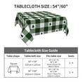 thumbnail image 7 of Wukai Green White Christmas Tree Lumberjack Plaid Waterproof Tablecloth for Kitchen Dining, Fits Square Tables for 2-4 Seats -60"x60", 7 of 7