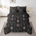 thumbnail image 2 of Feelyou Hippie Sheep Skeleton Comforter Set 7pcs, Western Boho Damask King Bedding Sets, 2 of 8
